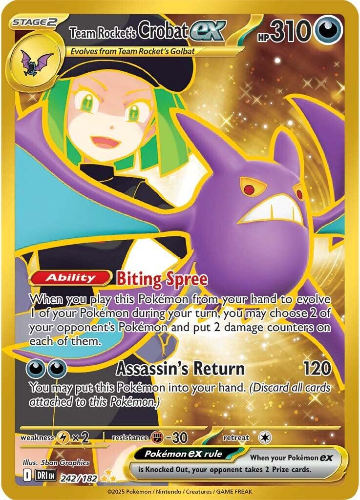 Team Rocket's Crobat ex (242/182) [Scarlet & Violet: Destined Rivals] | Shuffle n Cut Hobbies & Games