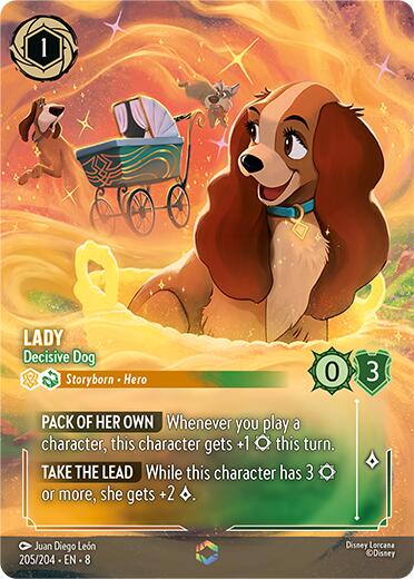 Lady - Decisive Dog (Enchanted) (205/204) [Reign of Jafar] | Shuffle n Cut Hobbies & Games