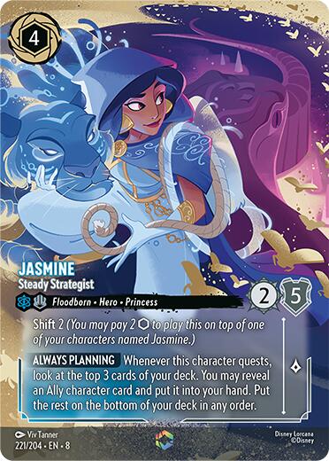 Jasmine - Steady Strategist (Enchanted) (221/204) [Reign of Jafar] | Shuffle n Cut Hobbies & Games