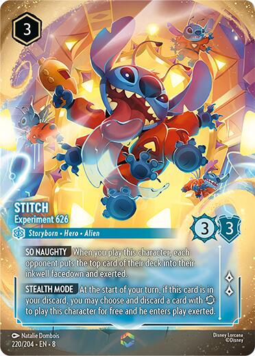 Stitch - Experiment 626 (Enchanted) (220/204) [Reign of Jafar] | Shuffle n Cut Hobbies & Games
