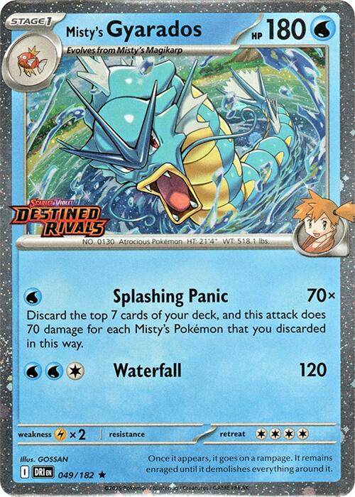 Misty's Gyarados (049/182) (Destined Rivals Stamp) [Scarlet & Violet: Destined Rivals] | Shuffle n Cut Hobbies & Games