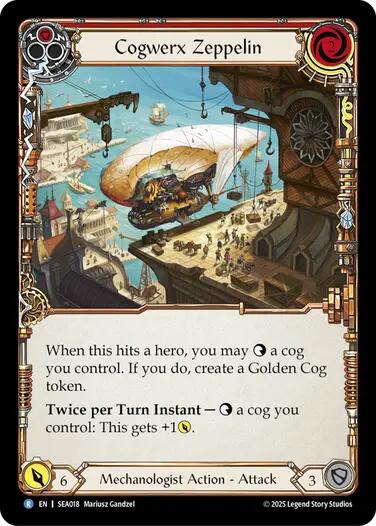Cogwerx Zeppelin (Red) [SEA018] (High Seas) | Shuffle n Cut Hobbies & Games