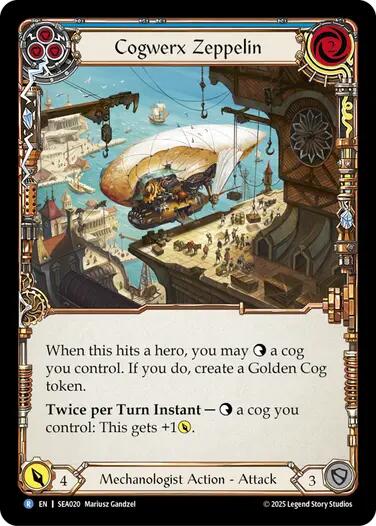 Cogwerx Zeppelin (Blue) [SEA020] (High Seas) | Shuffle n Cut Hobbies & Games