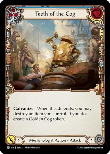 Teeth of the Cog (Blue) [SEA032] (High Seas)  Rainbow Foil | Shuffle n Cut Hobbies & Games