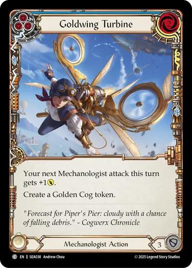Goldwing Turbine (Blue) [SEA038] (High Seas)  Rainbow Foil | Shuffle n Cut Hobbies & Games