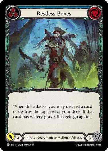 Restless Bones (Blue) [SEA073] (High Seas) | Shuffle n Cut Hobbies & Games