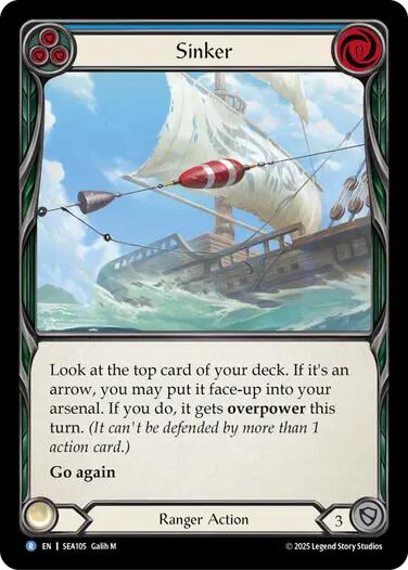 Sinker [SEA105] (High Seas)  Rainbow Foil | Shuffle n Cut Hobbies & Games