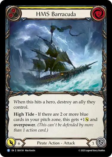 HMS Barracuda [SEA134] (High Seas)  Rainbow Foil | Shuffle n Cut Hobbies & Games