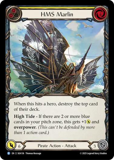 HMS Marlin [SEA136] (High Seas)  Rainbow Foil | Shuffle n Cut Hobbies & Games