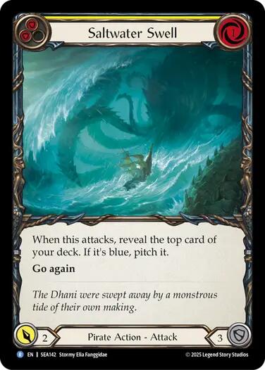 Saltwater Swell (Yellow) [SEA142] (High Seas)  Rainbow Foil | Shuffle n Cut Hobbies & Games