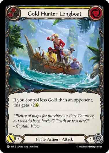 Gold Hunter Longboat [SEA163] (High Seas) | Shuffle n Cut Hobbies & Games