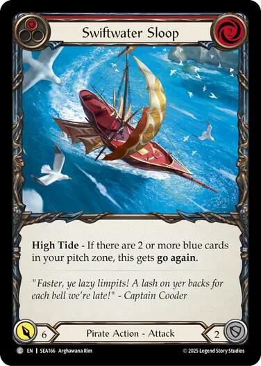 Swiftwater Sloop (Red) [SEA166] (High Seas) | Shuffle n Cut Hobbies & Games
