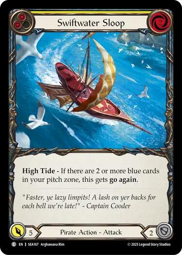 Swiftwater Sloop (Yellow) [SEA167] (High Seas) | Shuffle n Cut Hobbies & Games