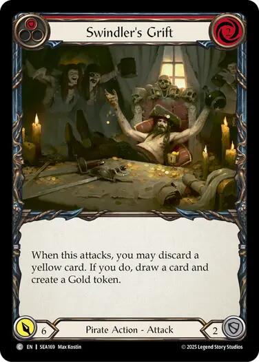 Swindler's Grift (Red) [SEA169] (High Seas)  Rainbow Foil | Shuffle n Cut Hobbies & Games