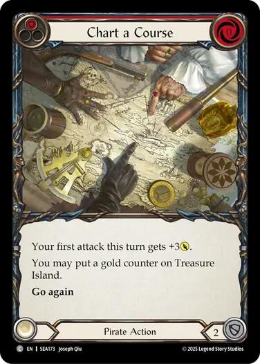 Chart a Course (Red) [SEA173] (High Seas)  Rainbow Foil | Shuffle n Cut Hobbies & Games