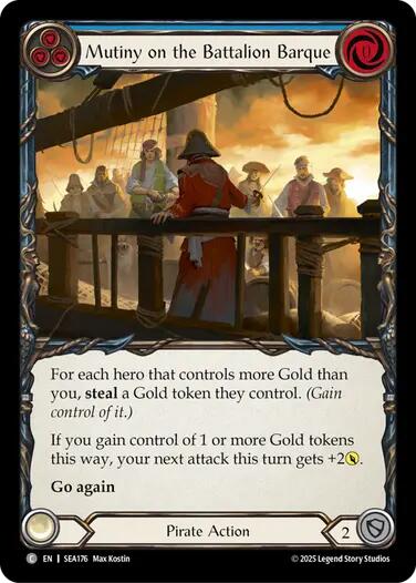 Mutiny on the Battalion Barque [SEA176] (High Seas)  Rainbow Foil | Shuffle n Cut Hobbies & Games