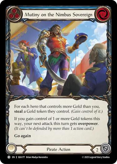 Mutiny on the Nimbus Sovereign [SEA177] (High Seas)  Rainbow Foil | Shuffle n Cut Hobbies & Games