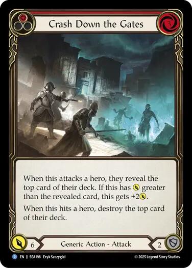 Crash Down the Gates (Red) [SEA198] (High Seas) | Shuffle n Cut Hobbies & Games