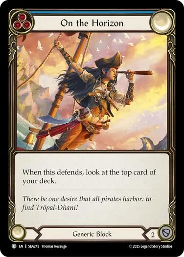 On the Horizon (Blue) [SEA243] (High Seas)  Rainbow Foil | Shuffle n Cut Hobbies & Games
