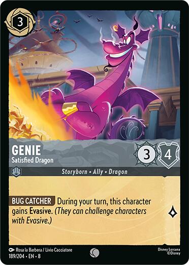 Genie - Satisfied Dragon (189/204) [Reign of Jafar] | Shuffle n Cut Hobbies & Games