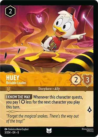 Huey - Reliable Leader (Cold Foil) (3/204) [Reign of Jafar] | Shuffle n Cut Hobbies & Games
