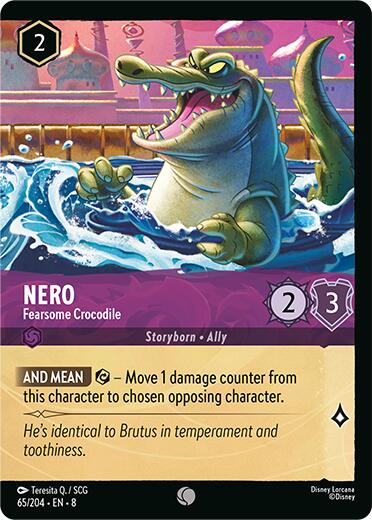 Nero - Fearsome Crocodile (Cold Foil) (65/204) [Reign of Jafar] | Shuffle n Cut Hobbies & Games