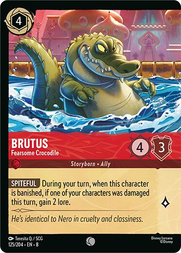 Brutus - Fearsome Crocodile (Cold Foil) (125/204) [Reign of Jafar] | Shuffle n Cut Hobbies & Games