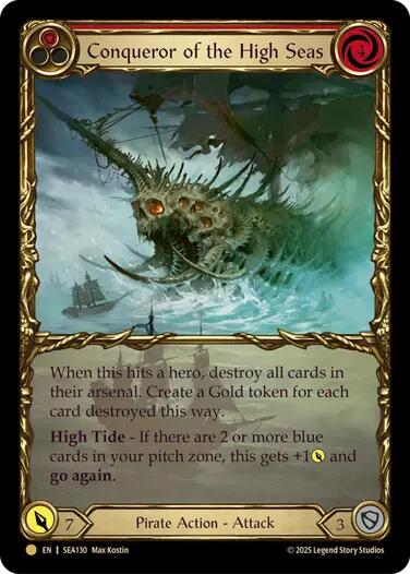 Conqueror of the High Seas (Treasure) [SEA130] (High Seas)  Cold Foil | Shuffle n Cut Hobbies & Games