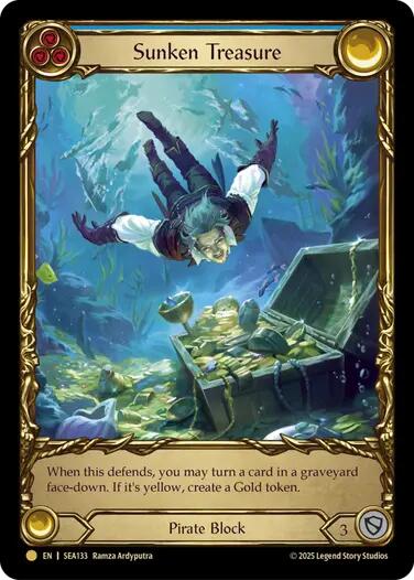 Sunken Treasure [SEA133] (High Seas)  Cold Foil | Shuffle n Cut Hobbies & Games