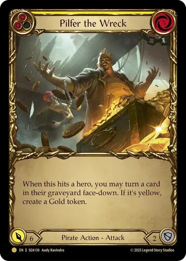 Pilfer the Wreck (Yellow) (Treasure) [SEA139] (High Seas)  Cold Foil | Shuffle n Cut Hobbies & Games