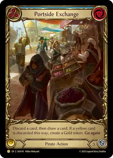 Portside Exchange (Treasure) [SEA145] (High Seas)  Cold Foil | Shuffle n Cut Hobbies & Games