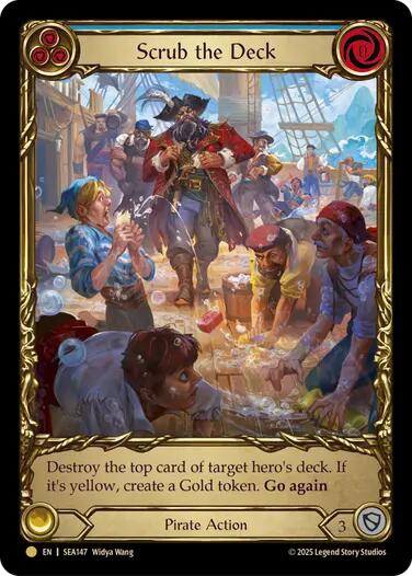 Scrub the Deck (Treasure) [SEA147] (High Seas)  Cold Foil | Shuffle n Cut Hobbies & Games