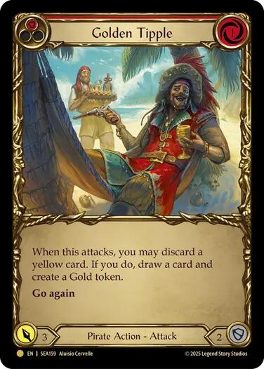Golden Tipple (Red) (Treasure) [SEA159] (High Seas)  Cold Foil | Shuffle n Cut Hobbies & Games