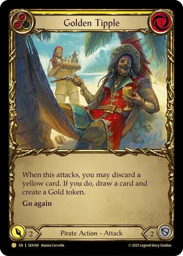 Golden Tipple (Yellow) (Treasure) [SEA160] (High Seas)  Cold Foil | Shuffle n Cut Hobbies & Games