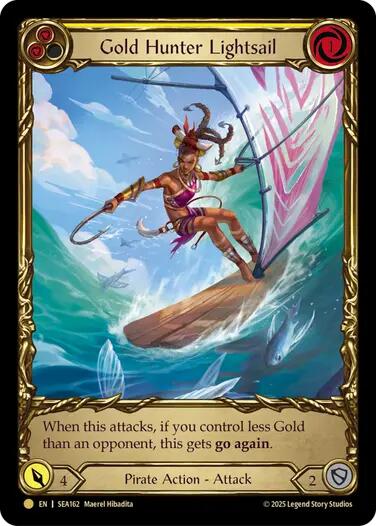 Gold Hunter Lightsail (Treasure) [SEA162] (High Seas)  Cold Foil | Shuffle n Cut Hobbies & Games