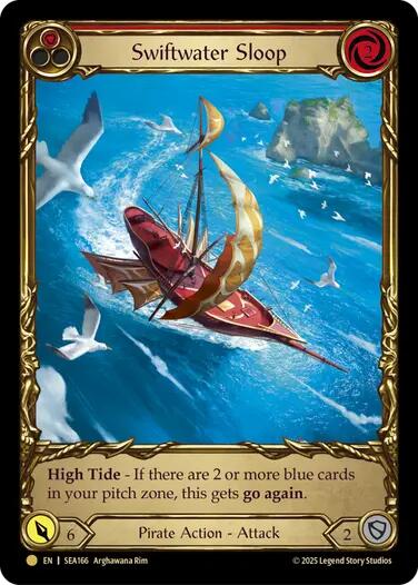 Swiftwater Sloop (Red) (Treasure) [SEA166] (High Seas)  Cold Foil | Shuffle n Cut Hobbies & Games