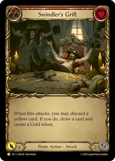 Swindler's Grift (Red) (Treasure) [SEA169] (High Seas)  Cold Foil | Shuffle n Cut Hobbies & Games