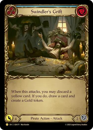 Swindler's Grift (Blue) (Treasure) [SEA171] (High Seas)  Cold Foil | Shuffle n Cut Hobbies & Games