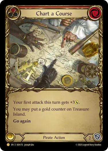 Chart a Course (Red) (Treasure) [SEA173] (High Seas)  Cold Foil | Shuffle n Cut Hobbies & Games