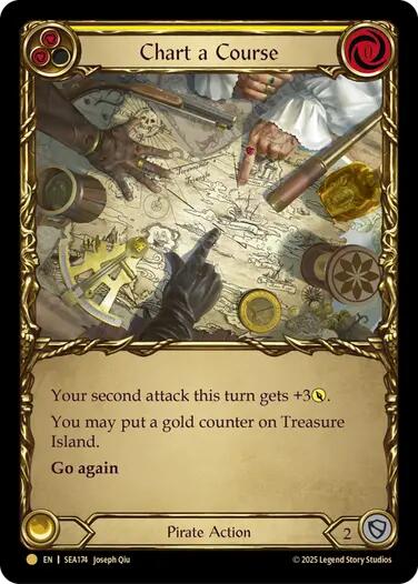 Chart a Course (Yellow) (Treasure) [SEA174] (High Seas)  Cold Foil | Shuffle n Cut Hobbies & Games