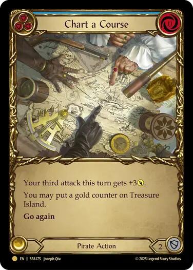 Chart a Course (Blue) (Treasure) [SEA175] (High Seas)  Cold Foil | Shuffle n Cut Hobbies & Games