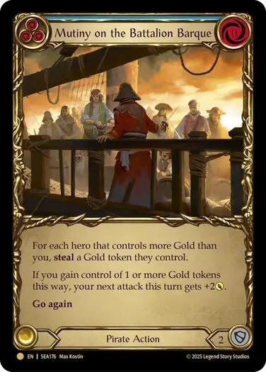Mutiny on the Battalion Barque (Treasure) [SEA176] (High Seas)  Cold Foil | Shuffle n Cut Hobbies & Games