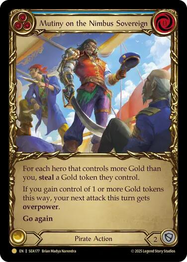 Mutiny on the Nimbus Sovereign (Treasure) [SEA177] (High Seas)  Cold Foil | Shuffle n Cut Hobbies & Games