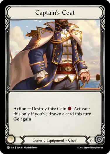 Captain's Coat (Treasure) [SEA181] (High Seas)  Cold Foil | Shuffle n Cut Hobbies & Games