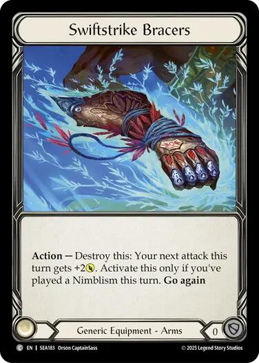 Swiftstrike Bracers (Treasure) [SEA183] (High Seas)  Cold Foil | Shuffle n Cut Hobbies & Games