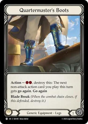 Quartermaster's Boots (Treasure) [SEA185] (High Seas)  Cold Foil | Shuffle n Cut Hobbies & Games