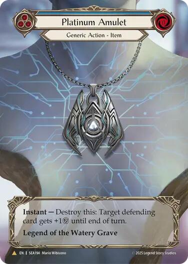 Platinum Amulet (Treasure) [SEA194] (High Seas)  Cold Foil | Shuffle n Cut Hobbies & Games