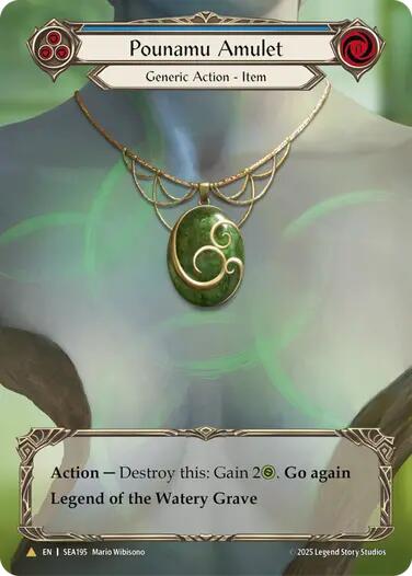 Pounamu Amulet (Treasure) [SEA195] (High Seas)  Cold Foil | Shuffle n Cut Hobbies & Games