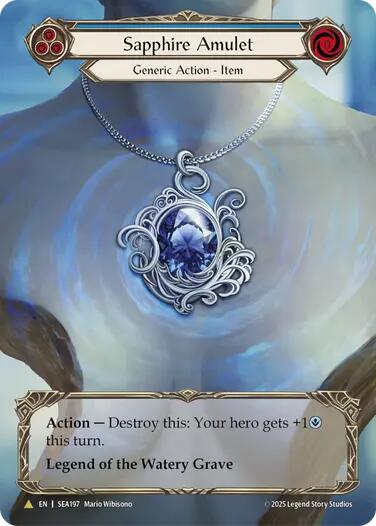Sapphire Amulet (Treasure) [SEA197] (High Seas)  Cold Foil | Shuffle n Cut Hobbies & Games