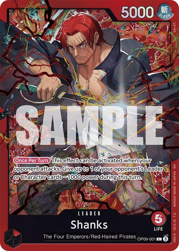 Shanks (OP09-001) [Starter Deck: Red Shanks] | Shuffle n Cut Hobbies & Games